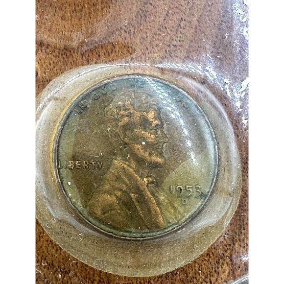 VTG Wooden Clock With Bicentennial Quarters 1976 Coins - Picture 16 of 16